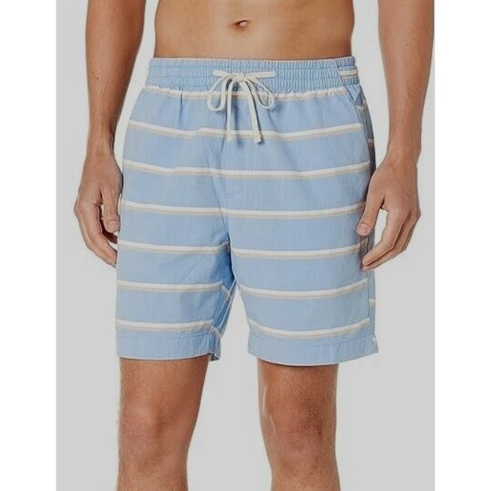Nautica 7" Classic Fit Stripe Boardwalk Shorts, Men's XL, Clear Skies Blue,‎ NWT